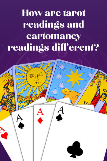 How are tarot readings and cartomancy readings different